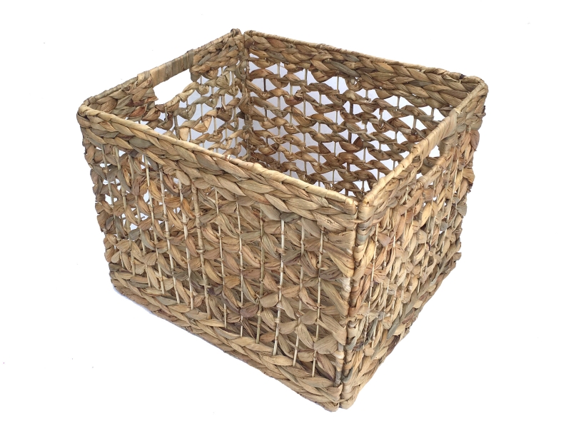 Foldable water hyacinth storage rectangular